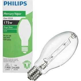 GE LIGHTING HR400A33 Mercury Vapor Bulb,ED37,21,000 lm,400W